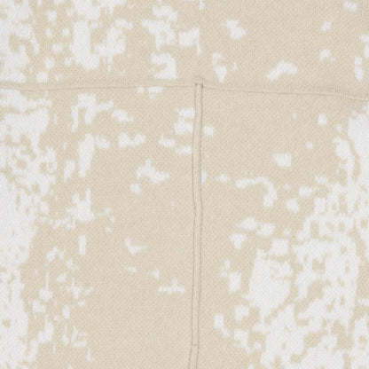 Apricot Womens Beige Round Neck Geometric Acrylic Tunic Jumper Size S - S/M