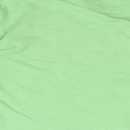 Lands' End Womens Green Cotton Basic T-Shirt Size 14 Collared