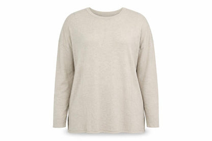 Gray & Willow Womens Beige Viscose Basic T-Shirt Size M Round Neck