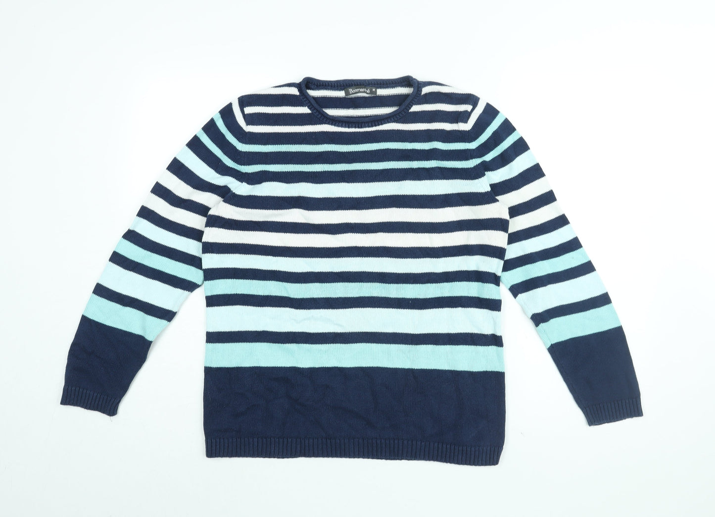 Womens UK Size M Bonmarché Blue Pullover Jumper