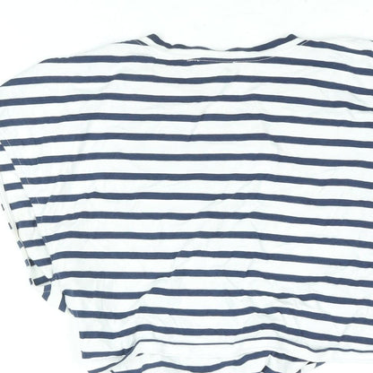 Womens UK Size S Zara White Cropped T-Shirt