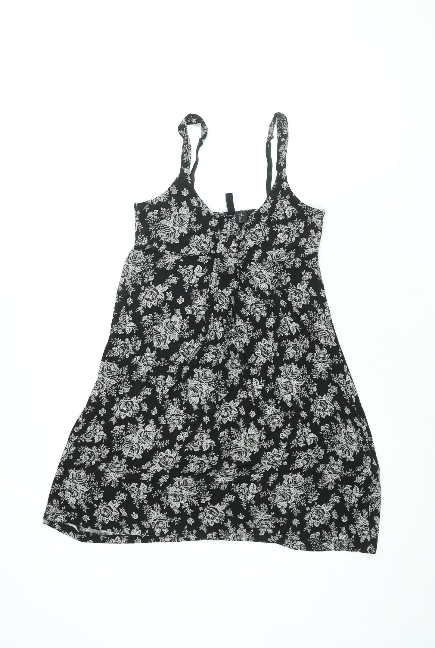 Womens UK Size S Cynthia Rowley Black Basic T-Shirt