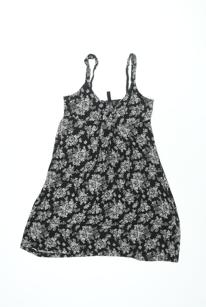 Womens UK Size S Cynthia Rowley Black Basic T-Shirt