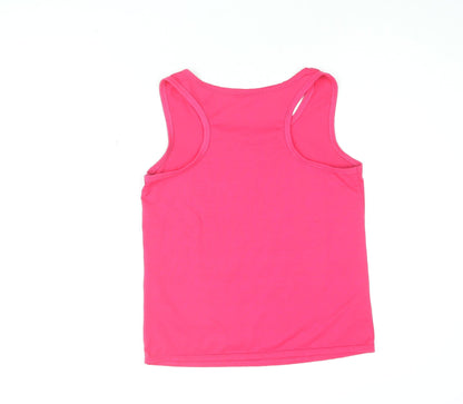 Ying Ying Womens Pink Cotton Basic Tank Size L Round Neck Pullover - Shut Up And Squat