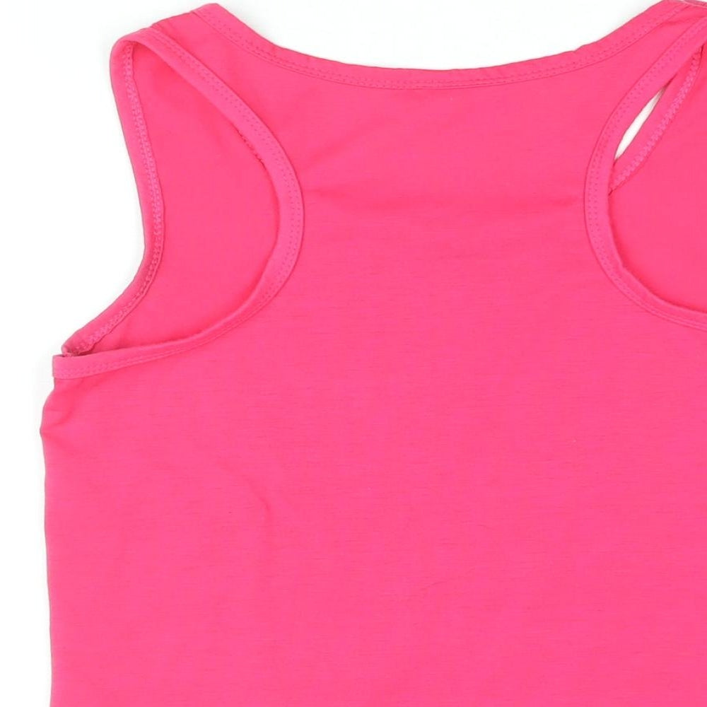 Ying Ying Womens Pink Cotton Basic Tank Size L Round Neck Pullover - Shut Up And Squat