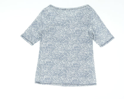 Womens UK Size 14 Marks and Spencer Blue Basic T-Shirt