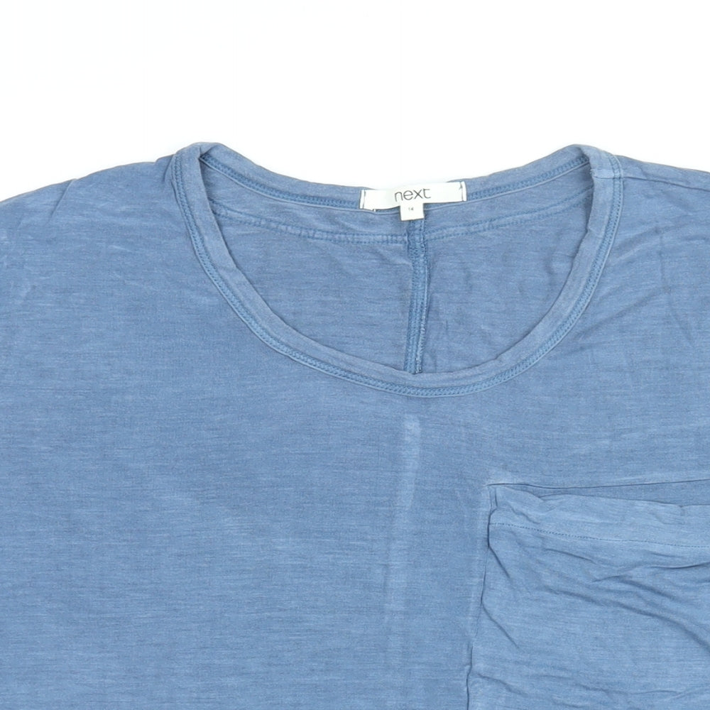 Womens UK Size 14 NEXT Blue Basic T-Shirt