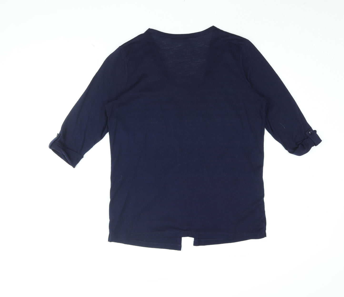 Womens UK Size 14 Marks and Spencer Blue Basic T-Shirt