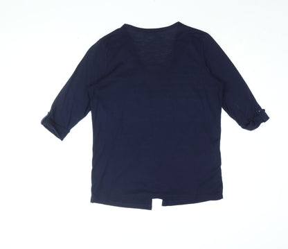 Womens UK Size 14 Marks and Spencer Blue Basic T-Shirt