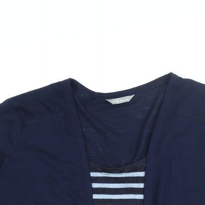 Womens UK Size 14 Marks and Spencer Blue Basic T-Shirt