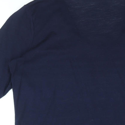 Womens UK Size 14 Marks and Spencer Blue Basic T-Shirt