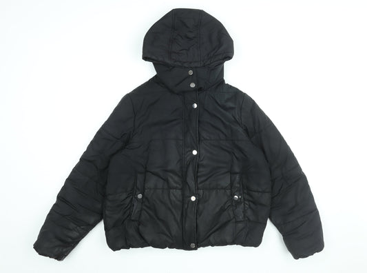 Womens UK Size 14 Marks and Spencer Black Puffer Jacket