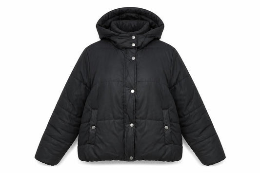 Marks & Spencer Womens Black Puffer Jacket Coat Size 14 Zip