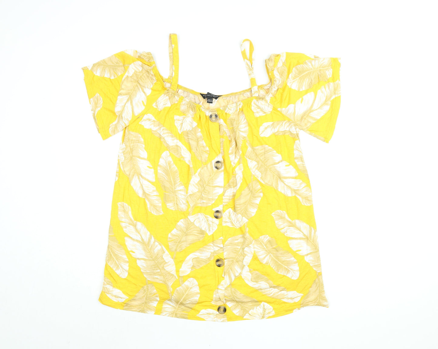 Womens UK Size 18 Dorothy Perkins Yellow Basic T-Shirt