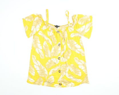 Womens UK Size 18 Dorothy Perkins Yellow Basic T-Shirt