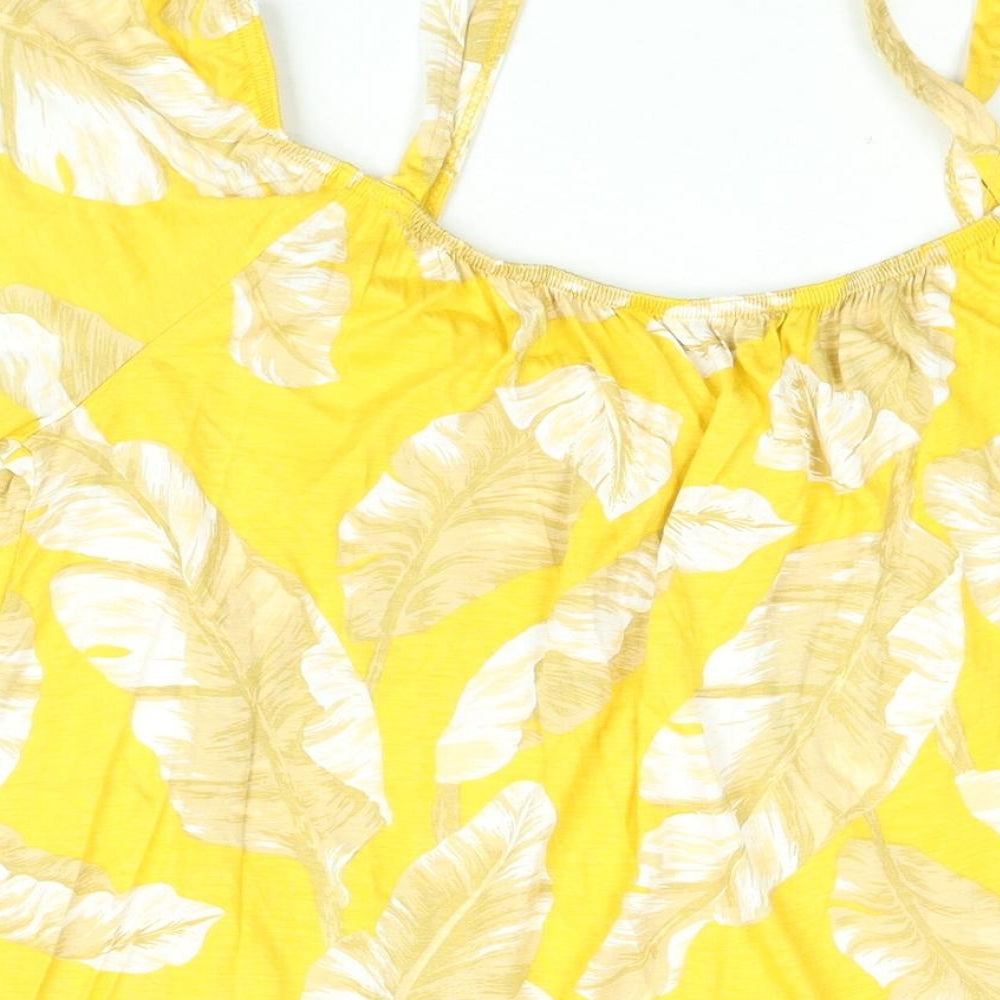 Womens UK Size 18 Dorothy Perkins Yellow Basic T-Shirt