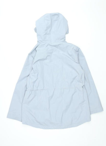 Womens UK Size 12 Marks and Spencer Blue Rain Coat