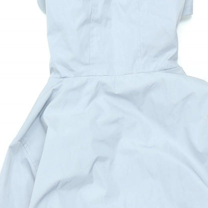 Womens UK Size 12 Marks and Spencer Blue Rain Coat