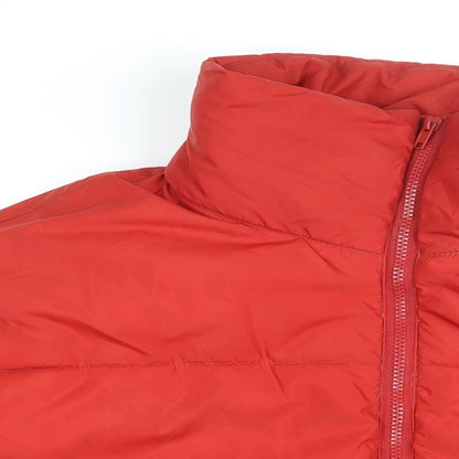 Womens UK Size XS Weekday Red Puffer Jacket