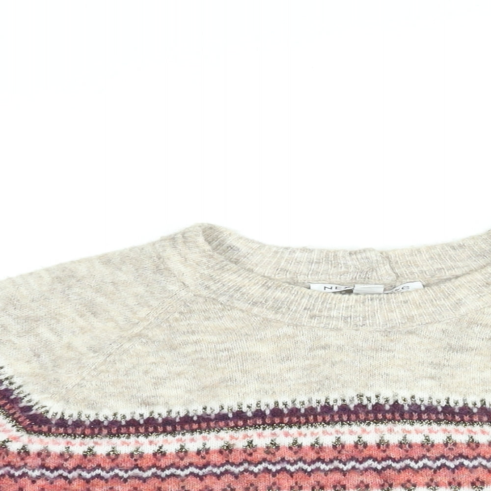 Womens UK Size S NEXT Beige Pullover Jumper