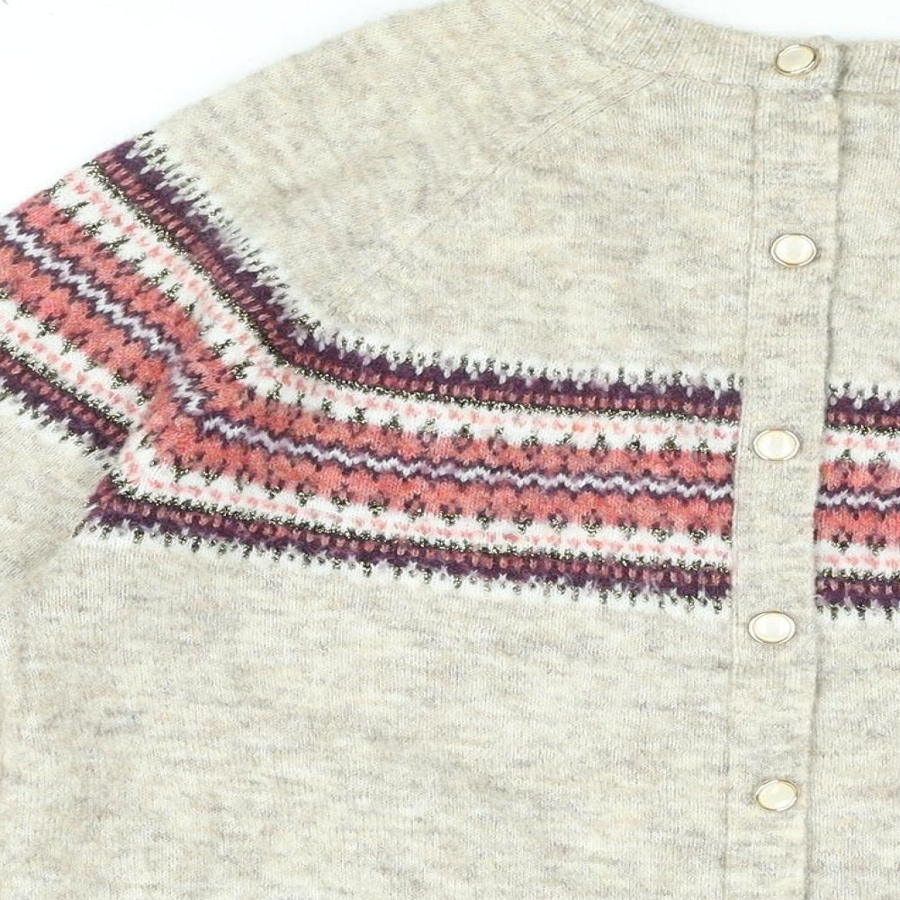 Womens UK Size S NEXT Beige Pullover Jumper
