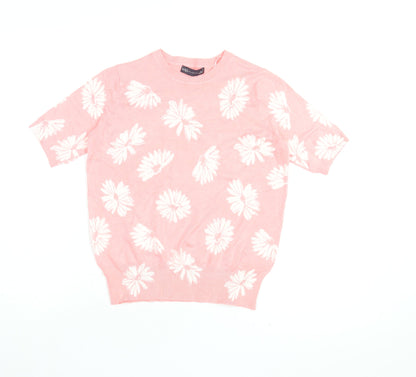 Womens UK Size 8 Marks and Spencer Pink Basic T-Shirt