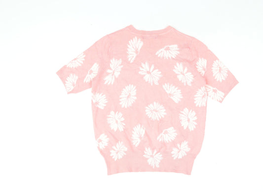 Womens UK Size 8 Marks and Spencer Pink Basic T-Shirt