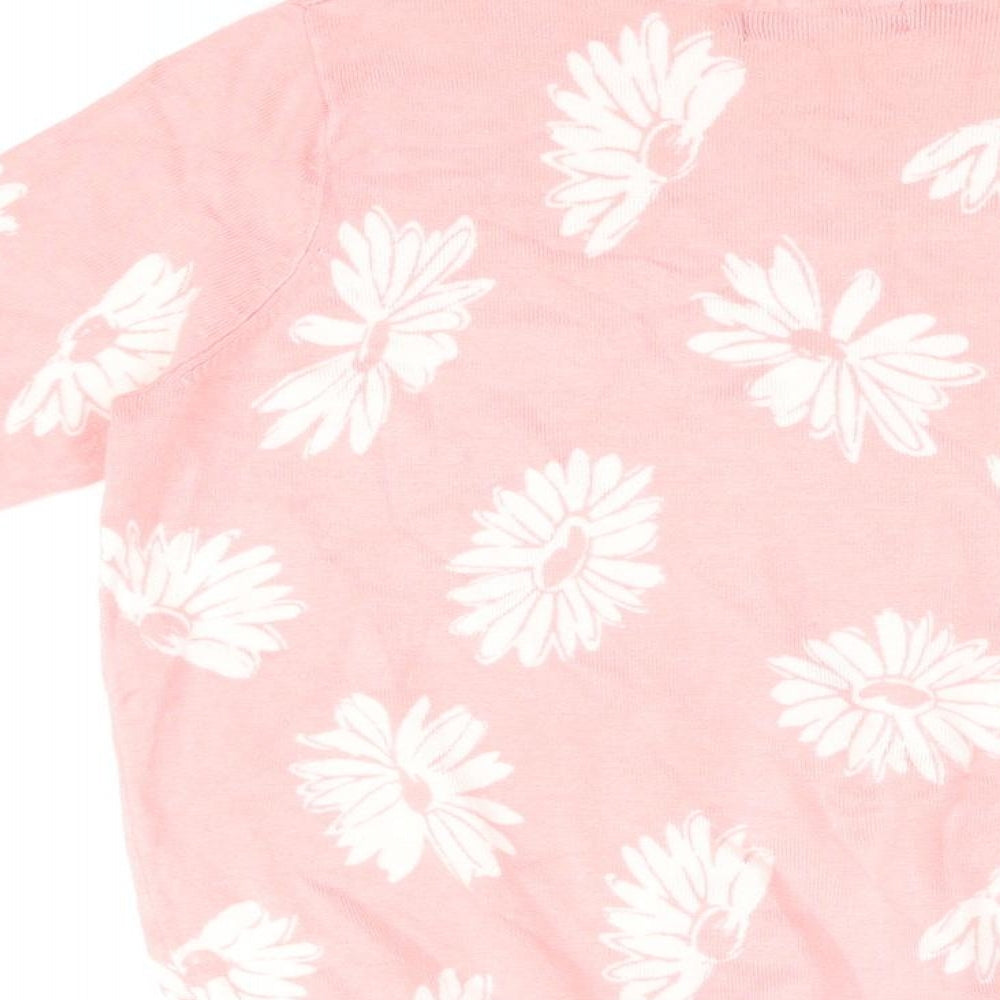 Womens UK Size 8 Marks and Spencer Pink Basic T-Shirt
