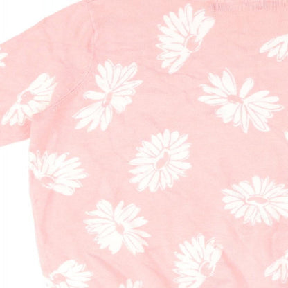 Womens UK Size 8 Marks and Spencer Pink Basic T-Shirt