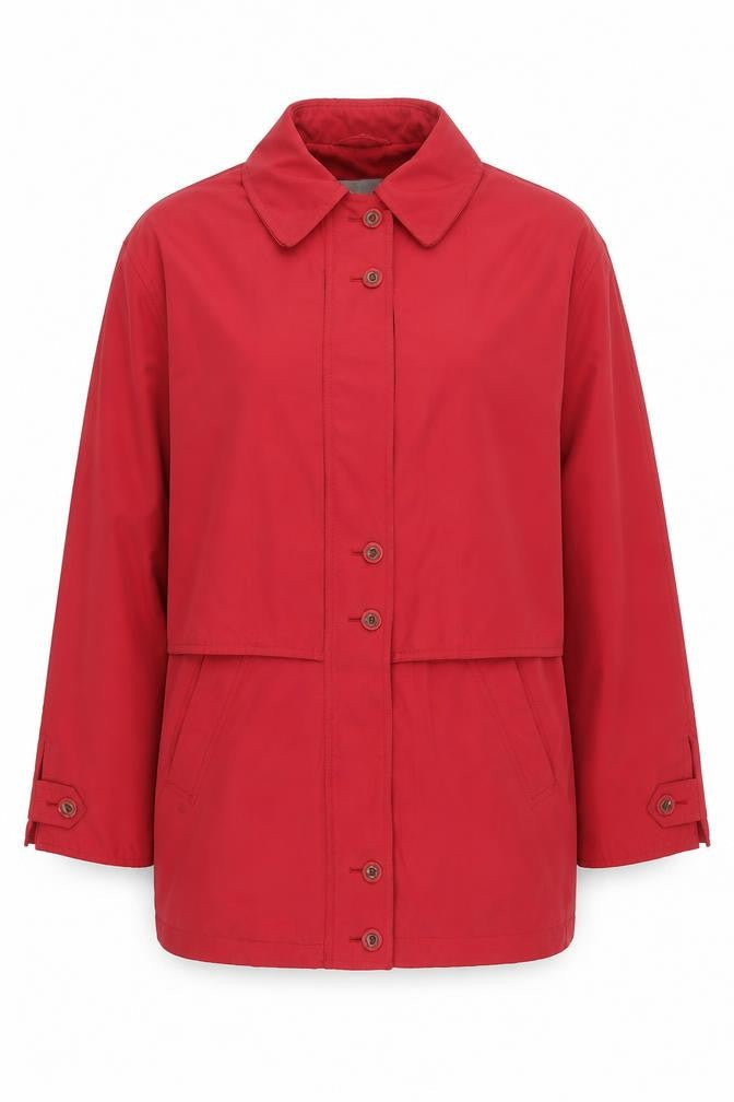 Womens UK Size M Dannimac Red Parka Coat