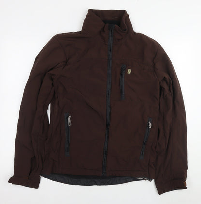 Mens UK Size M Orange Brown Jacket