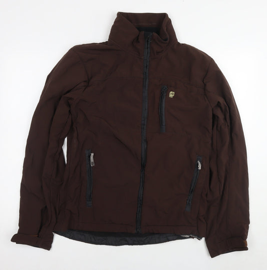 Mens UK Size M Orange Brown Jacket