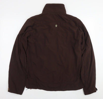 Mens UK Size M Orange Brown Jacket