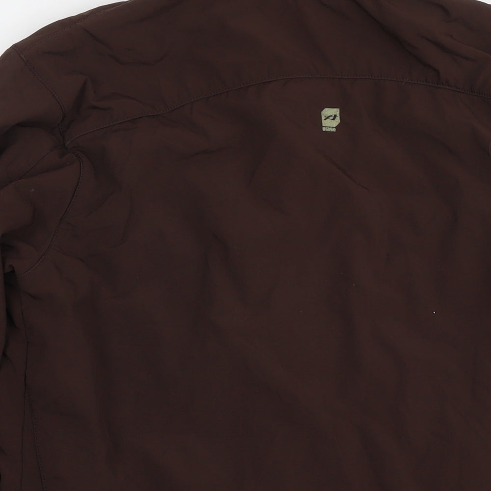 Mens UK Size M Orange Brown Jacket