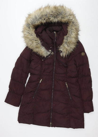 Laundry by Shelli Segal Womens Brown Quilted Jacket Size S Zip