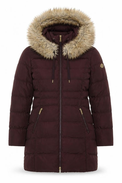 Laundry by Shelli Segal Womens Brown Quilted Jacket Size S Zip
