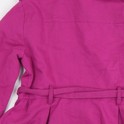 Louis Charles London Womens Pink Overcoat Coat Size 10 Button