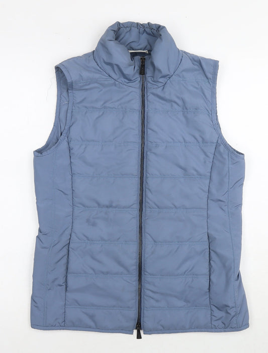 Maria Grazia Severi Womens Blue Gilet Waistcoat Size 12 Zip