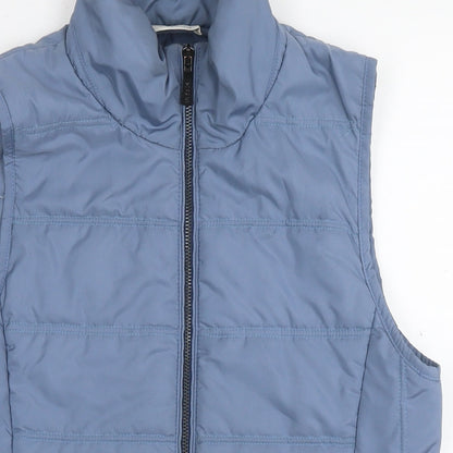 Maria Grazia Severi Womens Blue Gilet Waistcoat Size 12 Zip