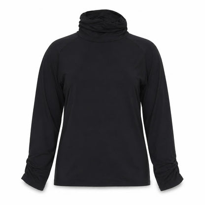 Rohnisch Womens Black Polyester Basic Casual Size L Roll Neck Pullover - ThermoCool