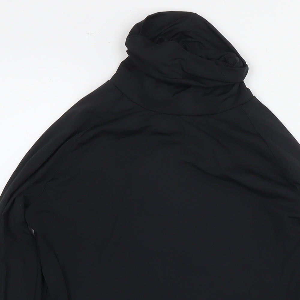 Rohnisch Womens Black Polyester Basic Casual Size L Roll Neck Pullover - ThermoCool