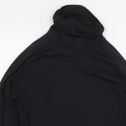 Rohnisch Womens Black Polyester Basic Casual Size L Roll Neck Pullover - ThermoCool
