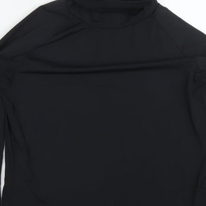 Rohnisch Womens Black Polyester Basic Casual Size L Roll Neck Pullover - ThermoCool