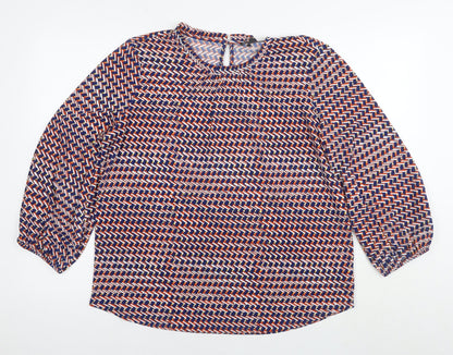 Womens UK Size L Adrianna Papell Multicoloured Basic Blouse