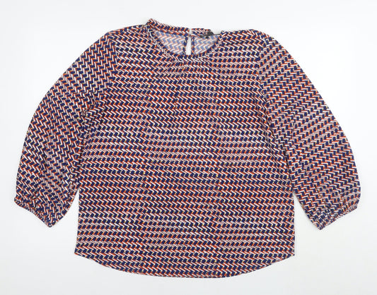 Womens UK Size L Adrianna Papell Multicoloured Basic Blouse