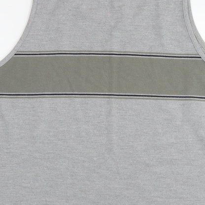 U.S Athletic Mens Grey Cotton T-Shirt Size M Round Neck