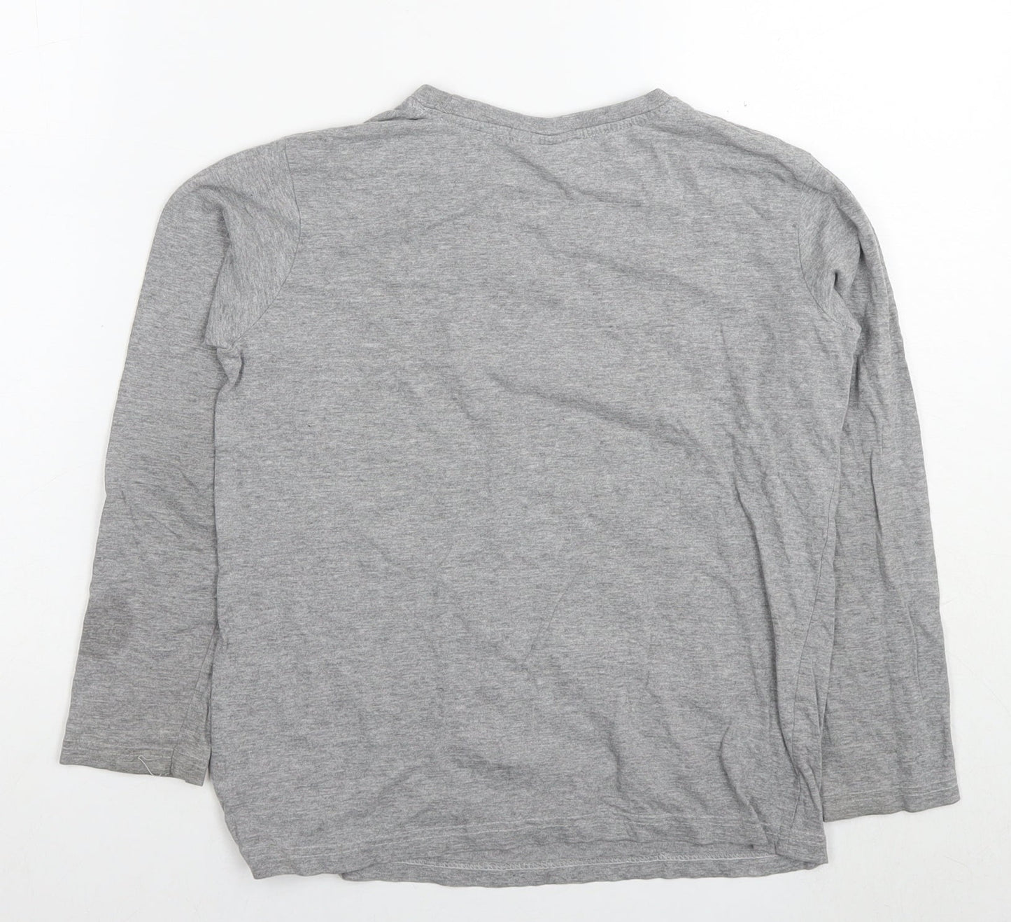 Nickelodeon Boys Grey Cotton Basic T-Shirt Size 10-11 Years Round Neck Pullover - Ninja Turtles
