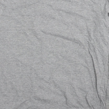 Nickelodeon Boys Grey Cotton Basic T-Shirt Size 10-11 Years Round Neck Pullover - Ninja Turtles