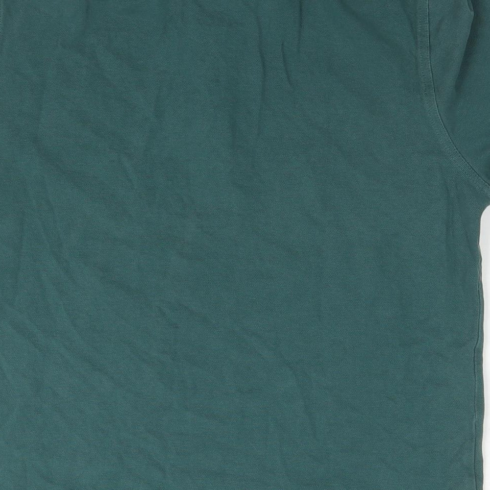 Crew Clothing Mens Green Cotton Polo Size XS Collared Pullover