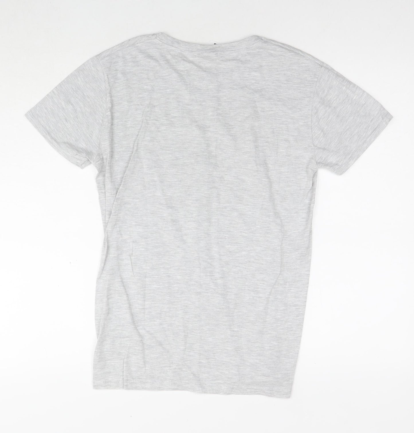 Star Wars Mens Grey Cotton T-Shirt Size S Round Neck - Star wars Yoda Camp Dagobah